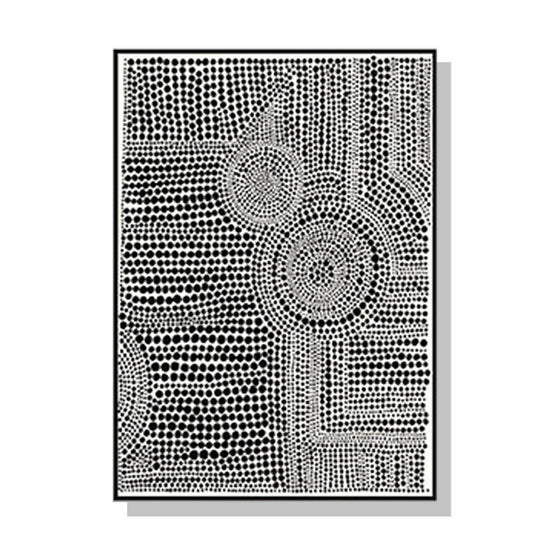 Abstract Dot Cluster Canvas Art in Black Frame - 40cm x 60cm