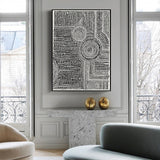 Abstract Dot Cluster Canvas Art in Black Frame - 40cm x 60cm - Front View