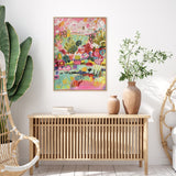 Wall Art 80cmx120cm Summer Smile A Wood Frame Canvas - Front View