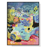 Summer Smile Canvas Wall Art - 100cm x 150cm with Black Floating Frame