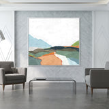 April Morning Canvas Wall Art with White Frame - 4cm x 40cm - Side View
