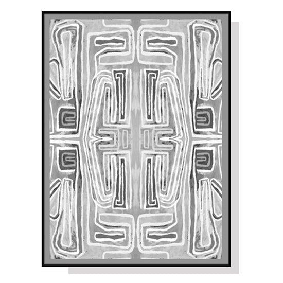 Abstract Mountain Canvas Art with Black Frame - 100cm x 150cm