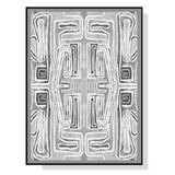 Abstract Mountain Canvas Wall Art with Black Frame - 70cm x 100cm