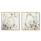 Gold Framed 40cmx40cm Canvas Prints - Afternoon Walk Duo Set