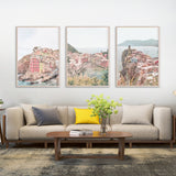 Framed Canvas Wall Art Set - Italy's Cinque Terre (60cm x 90cm) - Side View