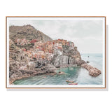 Cinque Terre Canvas Print with Floating Frame - 80x120cm Italian Wall Art