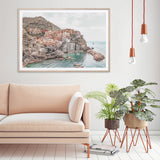 Cinque Terre Canvas Print with Floating Frame - 80x120cm Italian Wall Art