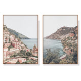 Positano Canvas Art Set with Wooden Frames - 50cm x 70cm Prints