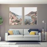 Wall Art 50cmx70cm Italy Positano 2 Sets Wood Frame Canvas