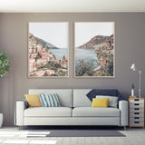 Positano Canvas Art Set with Wooden Frames - 50cm x 70cm Prints - Front View