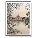 Rome Cityscape Canvas Art with Black Frame - 50cm x 70cm