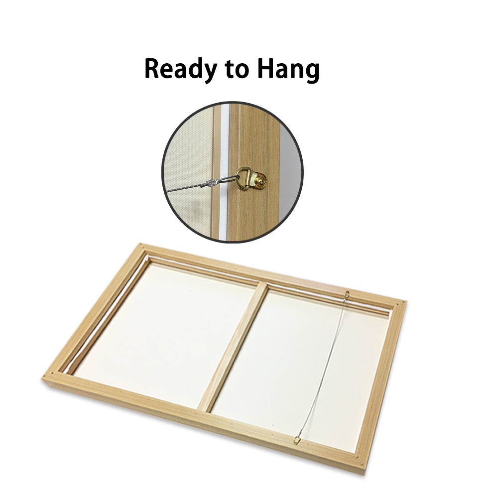 Abstract Crystal Canvas Art with Gold Frame - 50cm x 100cm
