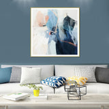 Luz I Gold Framed Canvas Art - 50cm x 50cm Premium Print - Side View