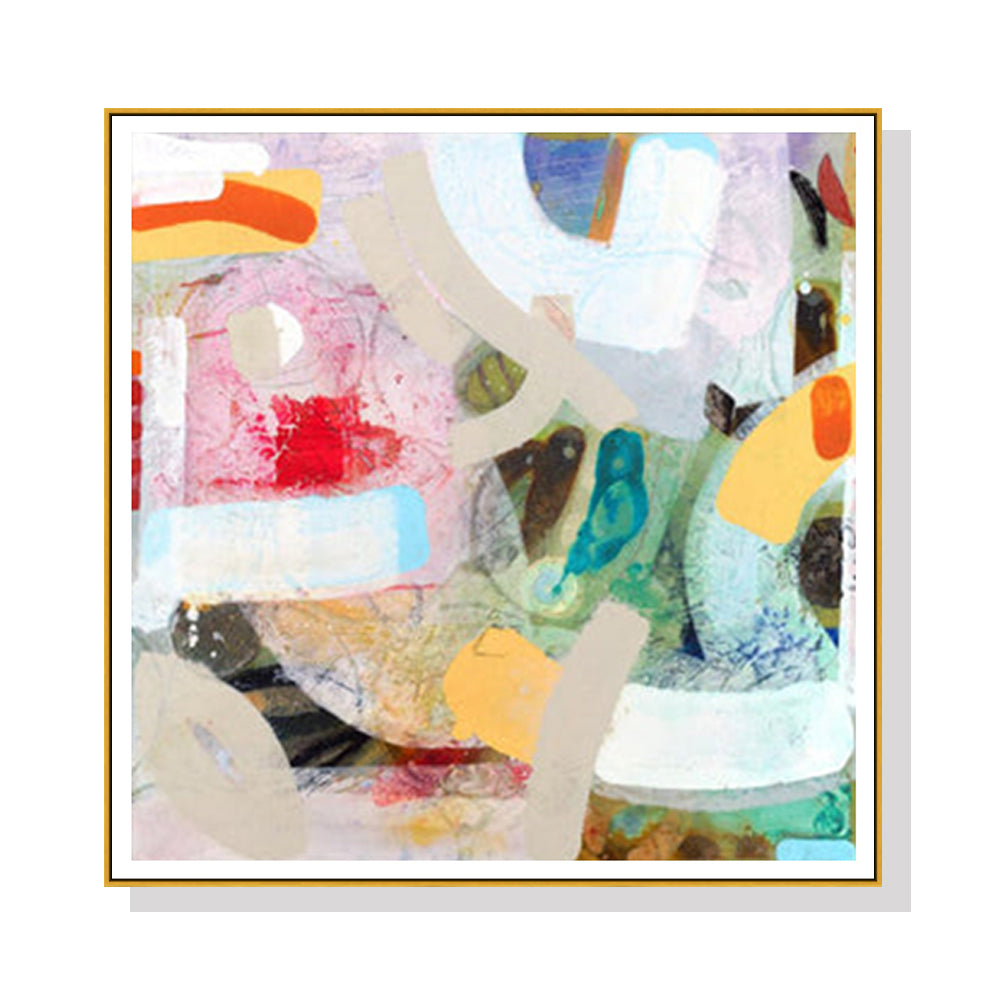 Changed My Mind IV by Aleah Koury - 50cmx50cm Canvas Art with Gold Frame