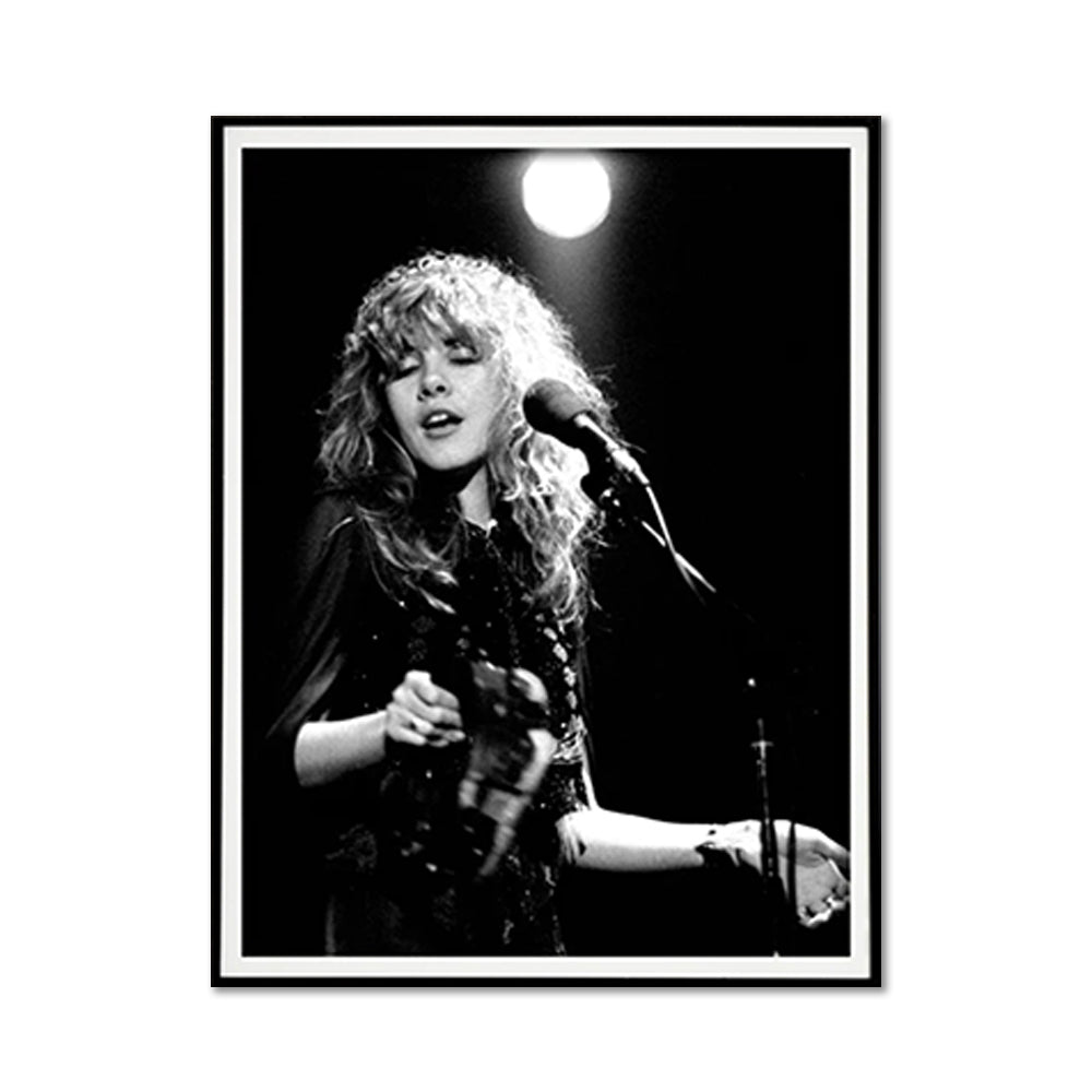 Young Stevie Nicks Concert Canvas Art Print with Black Frame - 40cm x 60cm