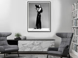 Cher Music Black and White Canvas Wall Art - 30x40cm with Black Floating Frame