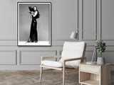 Cher Music Black and White Canvas Wall Art - 30x40cm with Black Floating Frame
