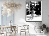 Luxury Leopard Jewelry Shop Canvas Art with Black Frame - 70cm x 100cm - 45-Degree Angle