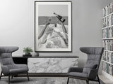 Vintage Feminist Canvas Art - 70x100cm Framed Wall Decor - Side View