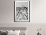 Vintage Feminist Canvas Art - 70x100cm Framed Wall Decor - Top-Down View