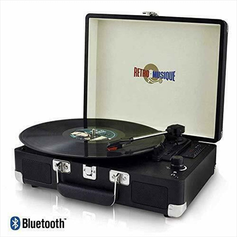 Vintage Black Suitcase Turntable - Retro Musique