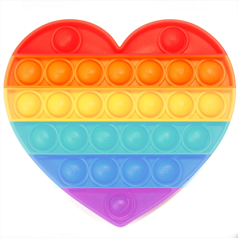 Colorful Heart Sensory Pop Toy