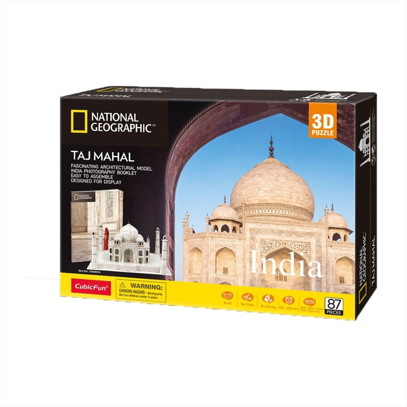 National Geographic - 87-Piece 3D Taj Mahal Puzzle with Photo Booklet