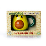 Avocado-Shaped 3D Coffee Mug