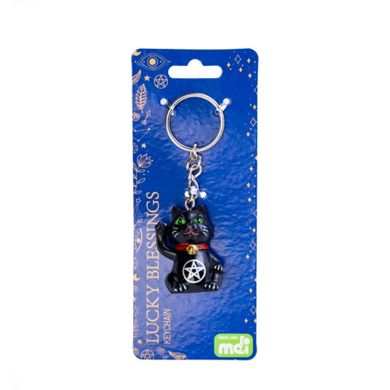 Charmed Black Cat Pentacle Keychain