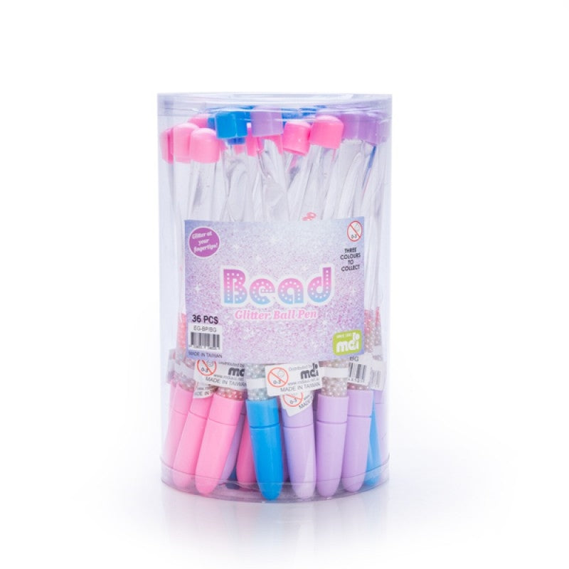 Bead Glitter Ball Pen (Sent at Random)