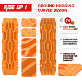 XBULL Rise Up Series 4X4 Recovery Tracks - 4PCS Heavy-Duty Sand, Mud, and Snow Extraction Boards for 4WD Vehicles - Top-Down View