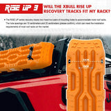 XBULL Rise Up Series 4X4 Recovery Tracks - 4PCS Heavy-Duty Sand, Mud, and Snow Extraction Boards for 4WD Vehicles - Rear View