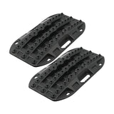 X-BULL Compact Recovery Tracks - Traction Boards for Sand, Mud, and Snow - 4WD/4x4 Vehicle - Black (2 Pack)