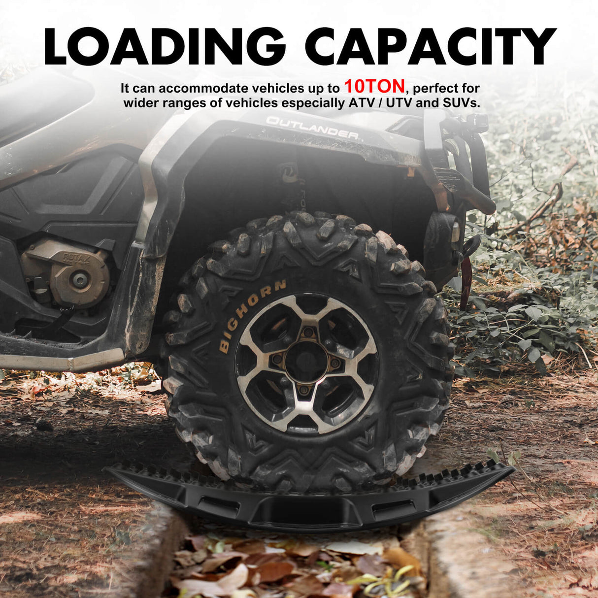 X-BULL Compact Recovery Tracks - Traction Boards for Sand, Mud, and Snow - 4WD/4x4 Vehicle - Black (