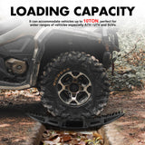 X-BULL Compact Recovery Tracks - Traction Boards for Sand, Mud, and Snow - 4WD/4x4 Vehicle - Black (2 Pack) - Rear View