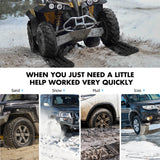 X-BULL Compact Recovery Tracks - Traction Boards for Sand, Mud, and Snow - 4WD/4x4 Vehicle - Black (