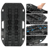 X-BULL Compact Recovery Tracks - Traction Boards for Sand, Mud, and Snow - 4WD/4x4 Vehicle - Black (