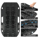 X-BULL Compact Recovery Tracks - Traction Boards for Sand, Mud, and Snow - 4WD/4x4 Vehicle - Black (2 Pack) - Extra Image
