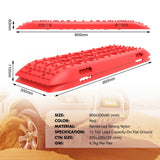 X-BULL KIT1 Recovery track Board Traction Sand trucks strap mounting 4x4 Sand Snow Car RED - Side View