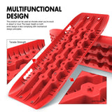 X-BULL KIT1 Recovery track Board Traction Sand trucks strap mounting 4x4 Sand Snow Car RED - Low Angle