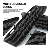 X-BULL KIT1 Recovery track Board Traction Sand trucks strap mounting 4x4 Sand Snow Car BLACK - Close-Up Angle