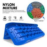 X-BULL 4X4 Recovery tracks 10T 2 Pairs/ Sand tracks/ Mud tracks/  Mounting Bolts Pins Gen 2.0 -Blue - Top-Down View