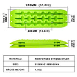 X-BULL Recovery Tracks Boards 10T 4PCS 2Pairs Truck Snow Mud 4WD Offroad Gen2.0 91cm Green - Front View