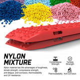 X-BULL 2PCS Recovery Tracks Snow Tracks Mud tracks 4WD With 4PC mounting bolts Red - Front View