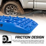 X-BULL 2PCS Recovery Boards Tracks Snow Tracks Mud tracks 4WD With 4PC mounting bolts Blue - 45-Degree Angle