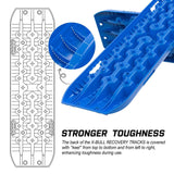 X-BULL Recovery tracks Boards 10T 2 Pairs Sand Mud Snow With Mounting Bolts pins Blue - 45-Degree Angle