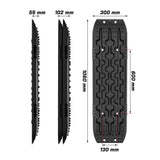 X-BULL 2PCS Recovery Tracks Boards Snow Tracks Mud tracks 4WD With 4PC mounting bolts Black