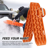 X-BULL 2PCS Recovery Tracks Snow Tracks Mud tracks 4WD With 4PC mounting bolts - Side View