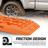 X-BULL 2PCS Recovery Tracks Snow Tracks Mud tracks 4WD With 4PC mounting bolts - Top-Down View