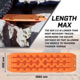 X-BULL Recovery tracks Boards 10T 2 Pairs Sand Mud Snow With Mounting Bolts pins - Side View